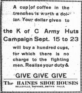 Poster for army huts campaign