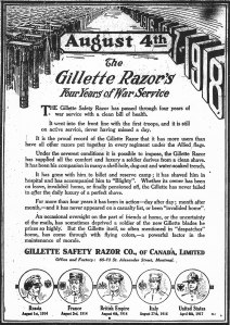 Ad for Gillette razors