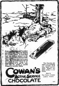 Ad for Cowan's chocolate