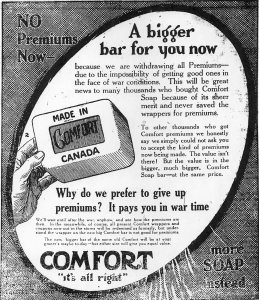 Ad for Comfort soap