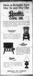 Ad for Royalite Coal Oil