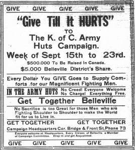 Poster for army huts campaign