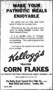 Ad for Kellogg's Corn Flakes