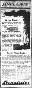 Ad for Sinclair's