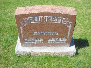 Lylia Plunkett grave marker