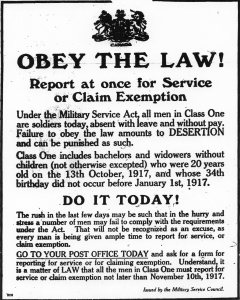 Poster for Military Service Act