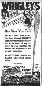 Ad for WRigley's gum