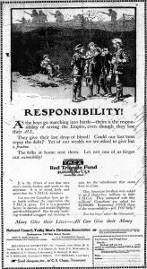 Ad for YMCA Red Triangle Fund