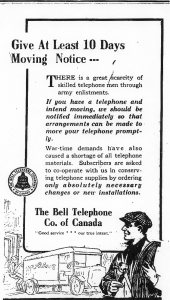 Bell Telephone notice