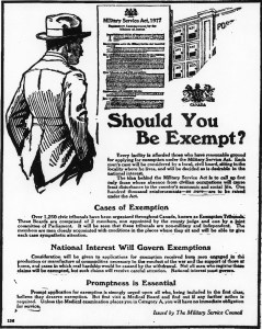 Poster on Military Exemption