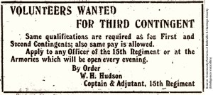 Volunteers Wanted ad